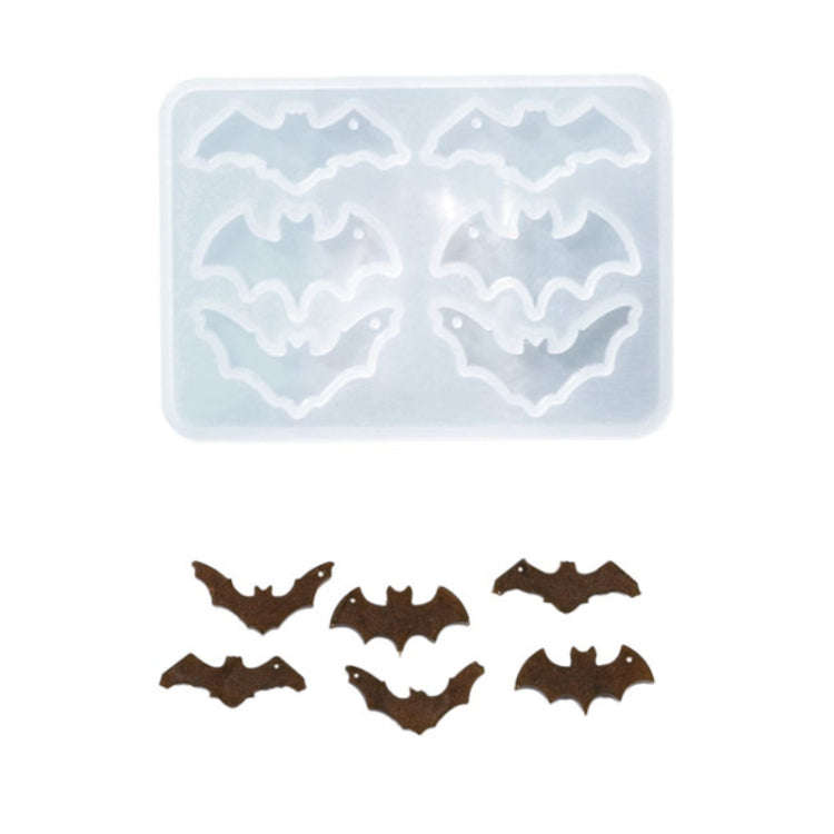 DIY Crystal Glue Mold Halloween Earrings Necklace Pendant Patch Silicone Mold(60-1107)