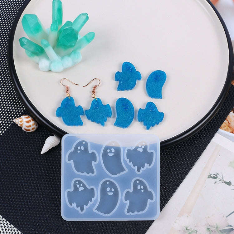 DIY Crystal Glue Mold Halloween Earrings Necklace Pendant Patch Silicone Mold(60-1107)