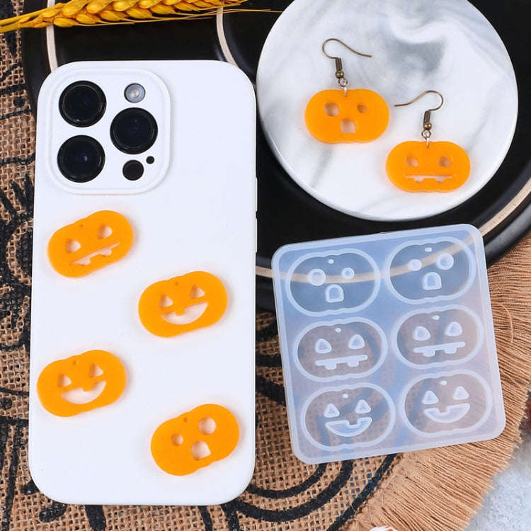 DIY Crystal Glue Mold Halloween Earrings Necklace Pendant Patch Silicone Mold(60-1105)