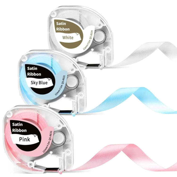 For Phomemo P12 / P12 Pro 12mm x 2m Thermal Transfer Label Ribbon(Black Word On Pink)