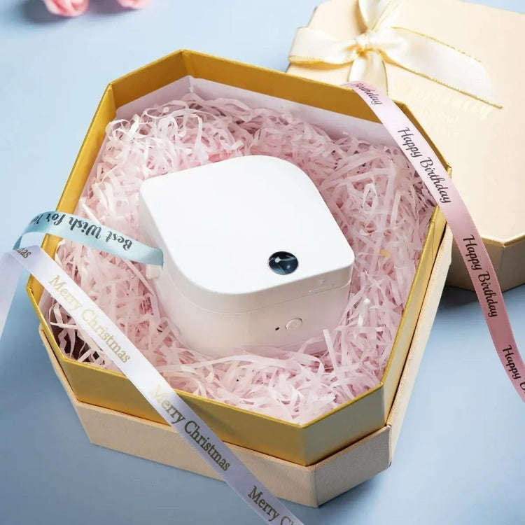 For Phomemo P12 / P12 Pro 12mm x 2m Thermal Transfer Label Ribbon(Gold Word On White)