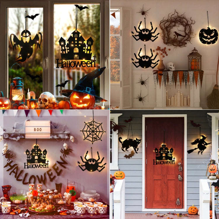 Cobweb 4.5V Halloween Glowing Hanging Lights Party Holiday Decoration