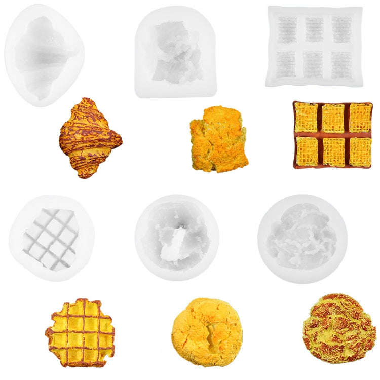 DIY Simulation Bread Silicone Mold Aromatherapy Candle Chocolate Mold, Model: 50-3209