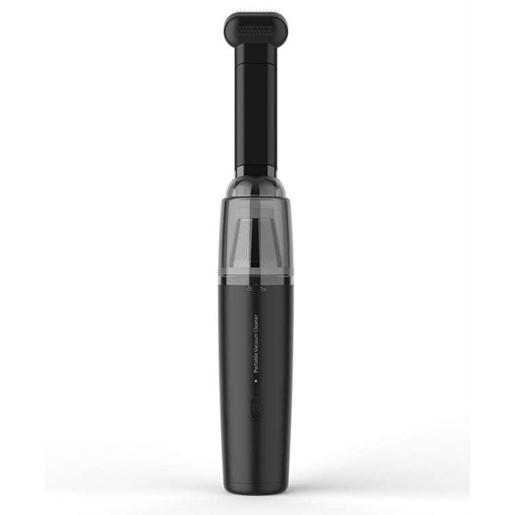 Mini Portable Detachable Wireless Handheld Powerful Car Vacuum Cleaner, Style: Metal Filter (Black)
