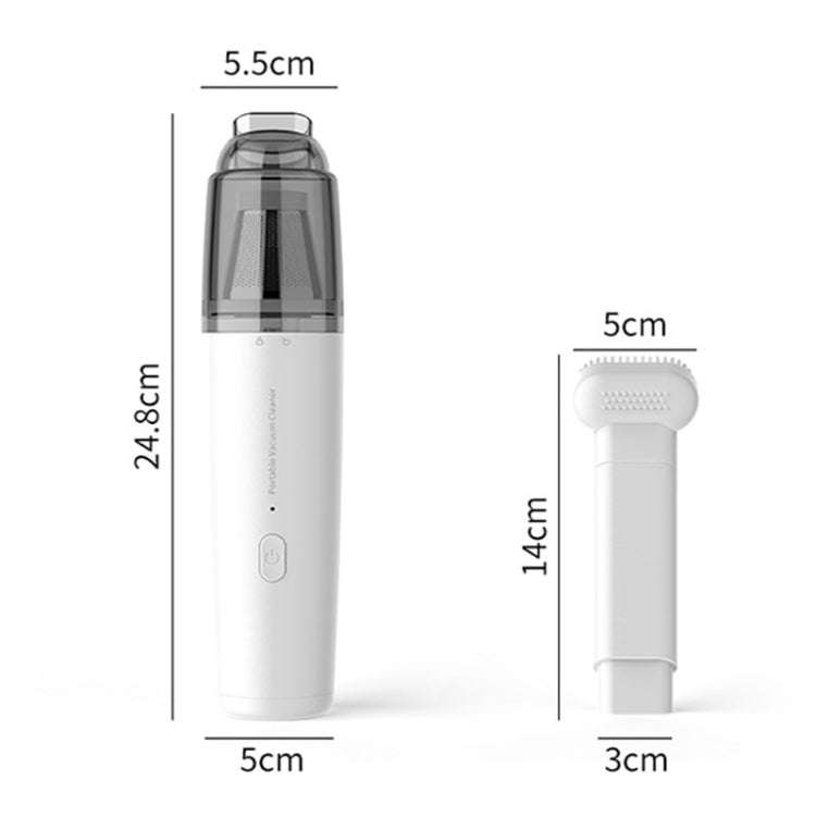 Mini Portable Detachable Wireless Handheld Powerful Car Vacuum Cleaner, Style: Plastic Filter (Wh...