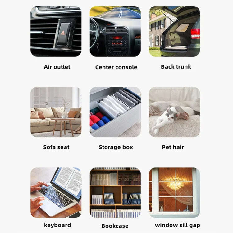 Mini Portable Detachable Wireless Handheld Powerful Car Vacuum Cleaner, Style: Plastic Filter (Bl...