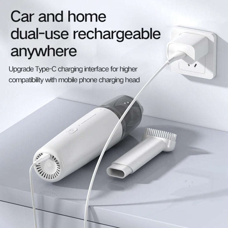 Mini Portable Detachable Wireless Handheld Powerful Car Vacuum Cleaner, Style: Plastic Filter (Bl...