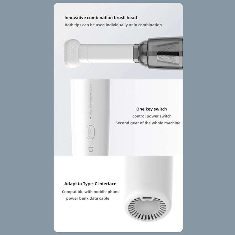 Mini Portable Detachable Wireless Handheld Powerful Car Vacuum Cleaner, Style: Plastic Filter (Bl...