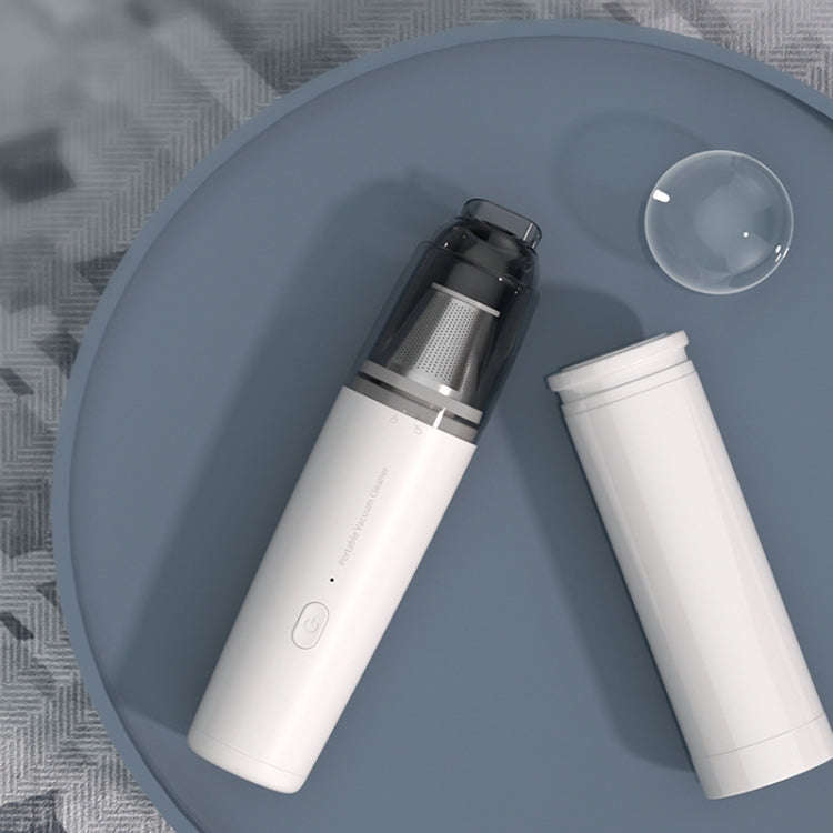 Mini Portable Detachable Wireless Handheld Powerful Car Vacuum Cleaner, Style: Plastic Filter (Bl...