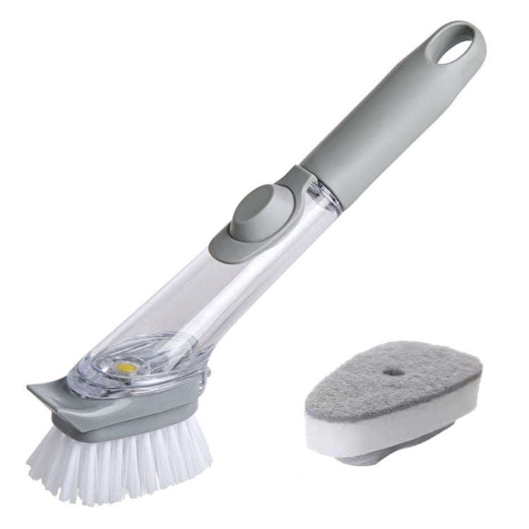 Kitchen Long Handle Automatic Liquid Filling Non-Stick Pan Scrubber Brush Cleaning Brush, Style: ...