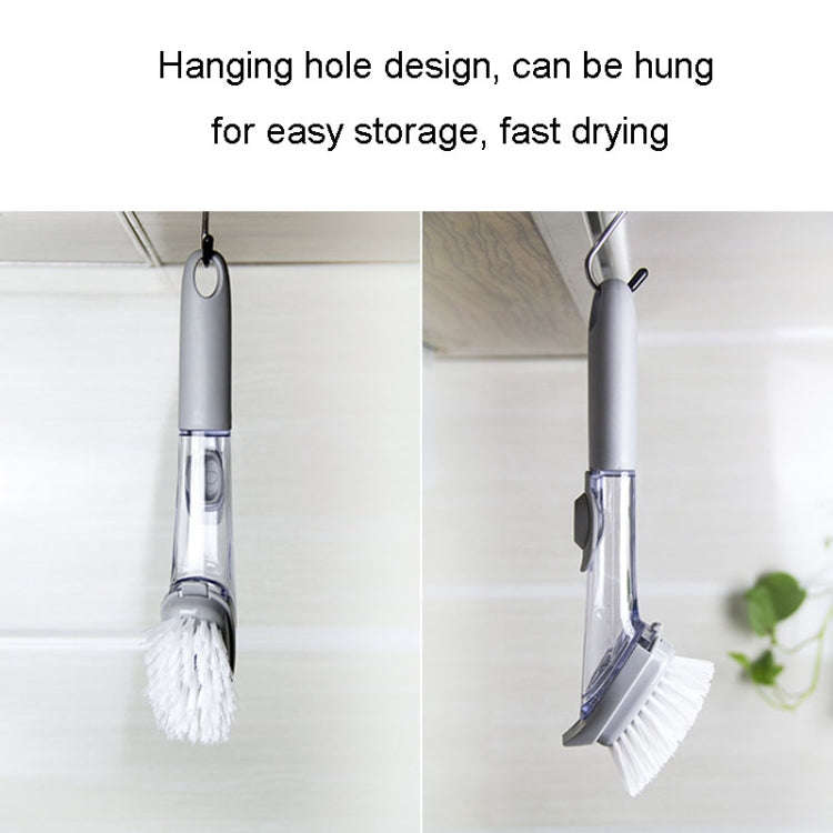 Kitchen Long Handle Automatic Liquid Filling Non-Stick Pan Scrubber Brush Cleaning Brush, Style: ...