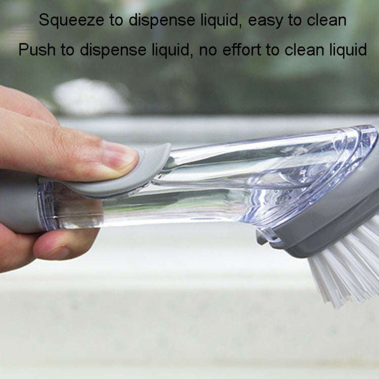 Kitchen Long Handle Automatic Liquid Filling Non-Stick Pan Scrubber Brush Cleaning Brush, Style: ...