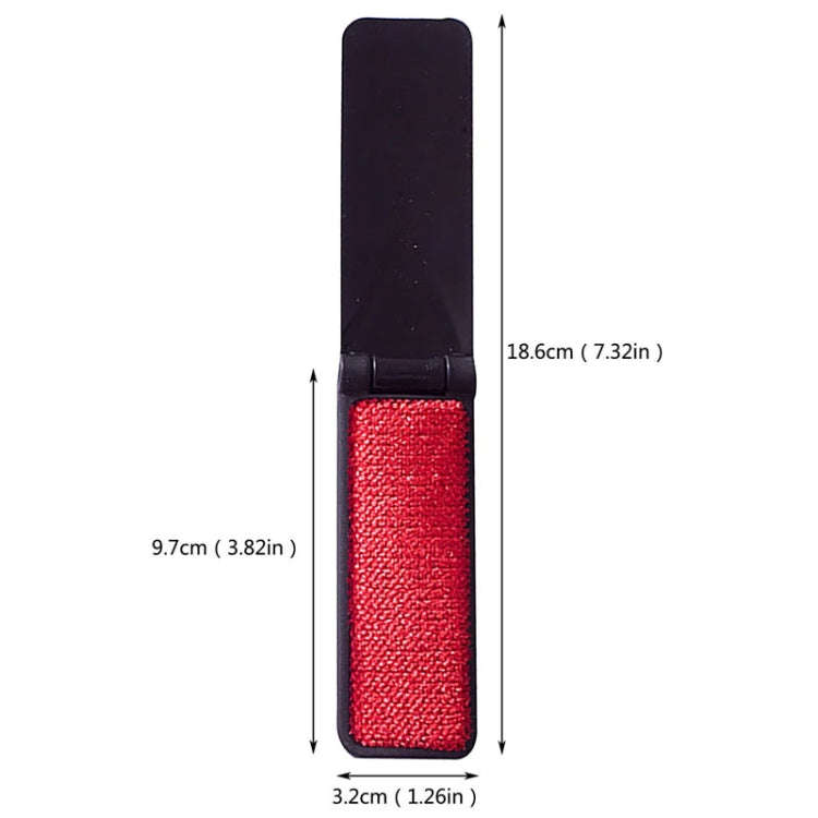 Portable Clothes Hair Removal Brush Folding Static Hair Remover(Black)