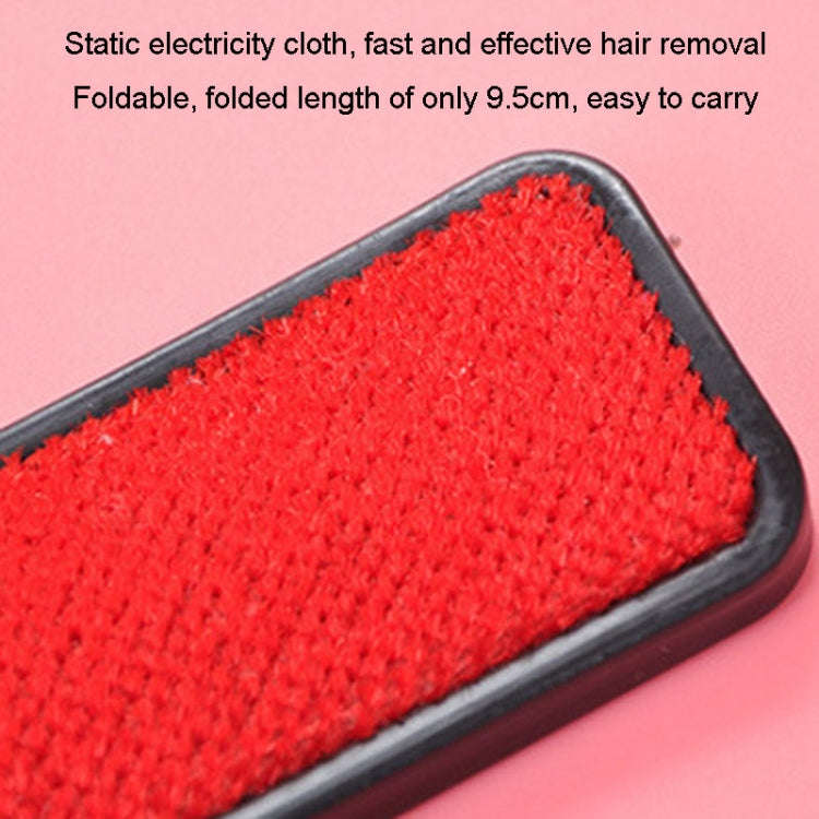 Portable Clothes Hair Removal Brush Folding Static Hair Remover(White)