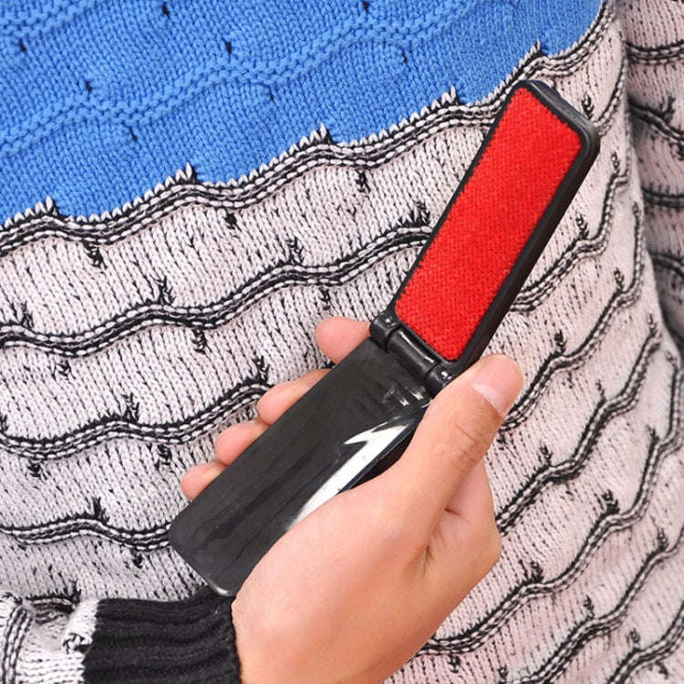 Portable Clothes Hair Removal Brush Folding Static Hair Remover(White)