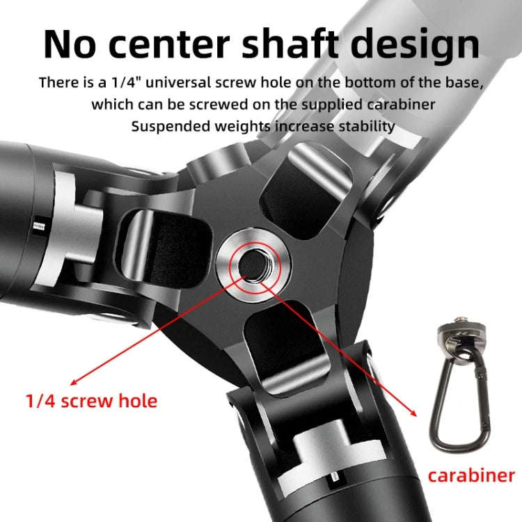 BEXIN RC254 Carbon Fiber Portable Folding Tripod SLR Camera Low Gravity Center Gimbal Photography...
