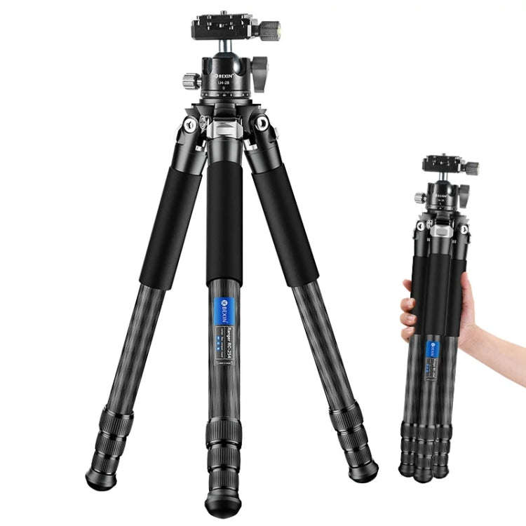 BEXIN RC254 Carbon Fiber Portable Folding Tripod SLR Camera Low Gravity Center Gimbal Photography...