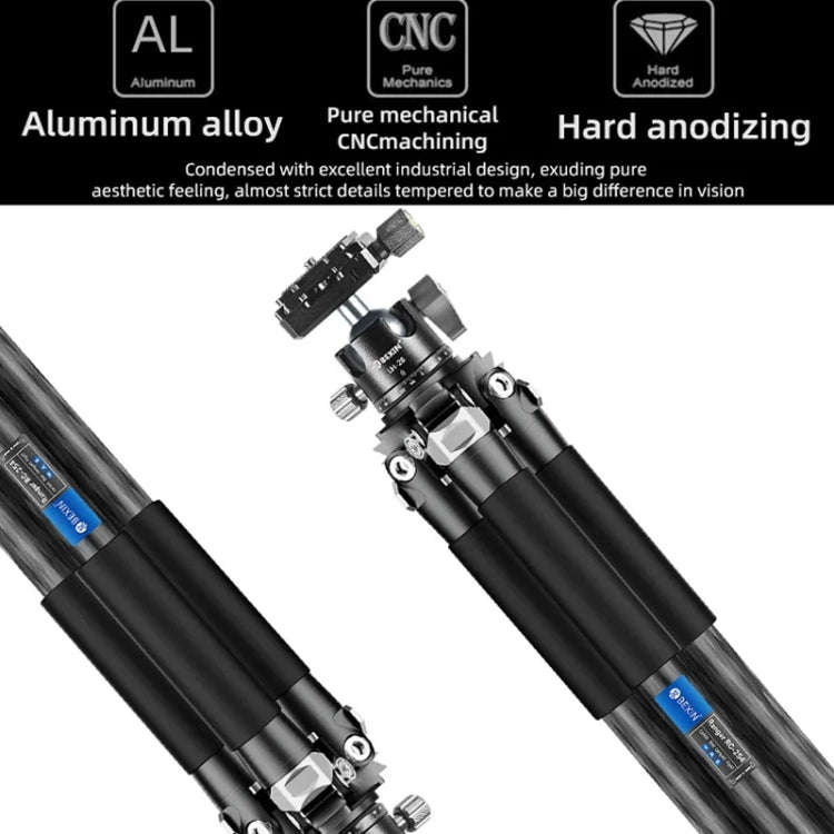 BEXIN RC254 Carbon Fiber Portable Folding Tripod SLR Camera Low Gravity Center Gimbal Photography...