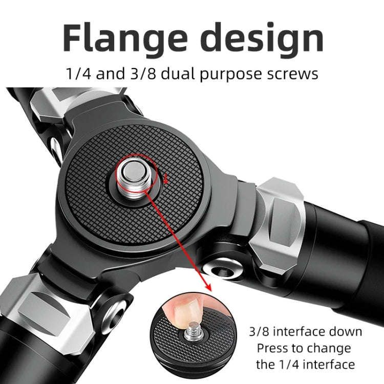 BEXIN RC254 Carbon Fiber Portable Folding Tripod SLR Camera Low Gravity Center Gimbal Photography...