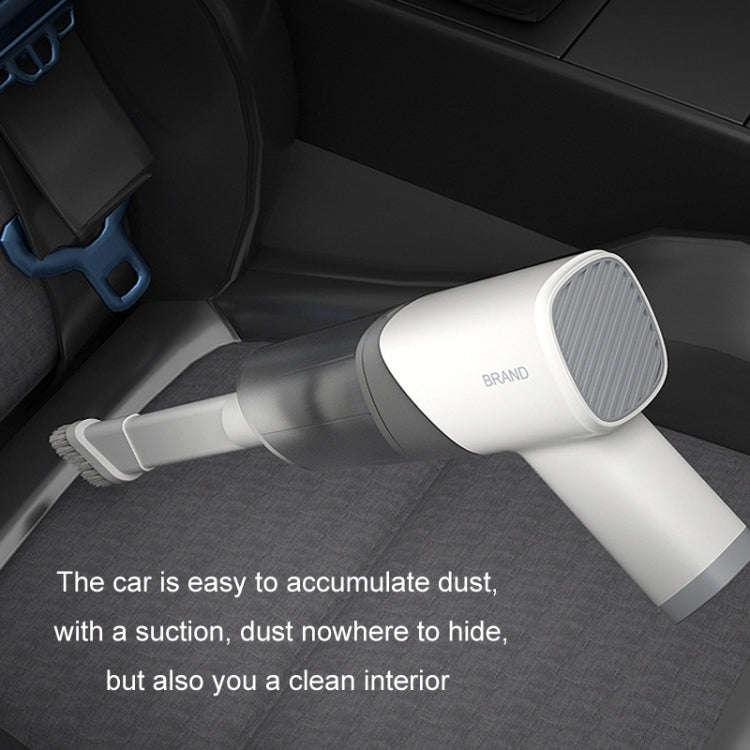 Portable Handheld USB Charging Car Vacuum Cleaner, Color: Wireless White