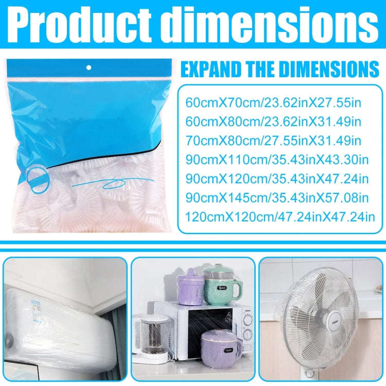 10pcs /Bag Disposable Furniture Dust Cover For Electric Cooker Oven Electric Fan 120x120cm(White)