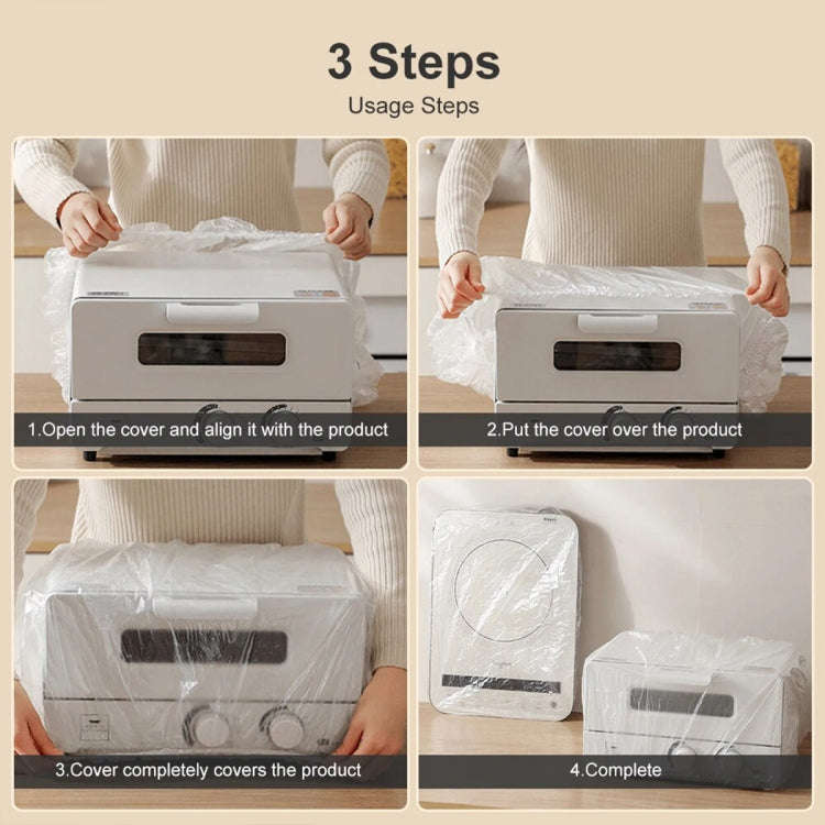 10pcs /Bag Disposable Furniture Dust Cover For Electric Cooker Oven Electric Fan 90x110cm(White)