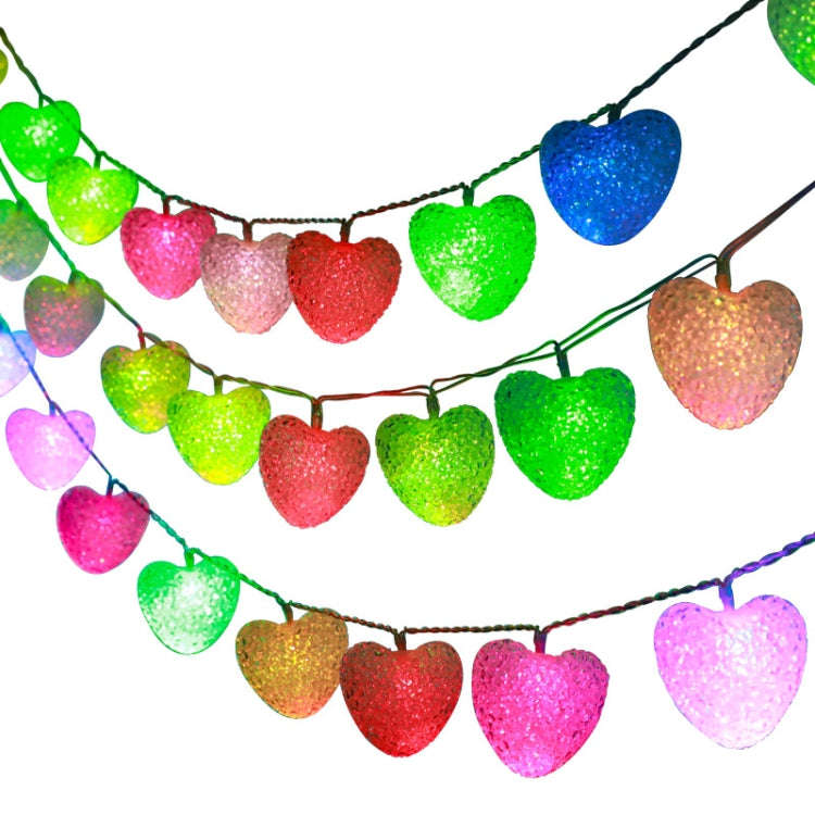 1.2m LED Love Flashing String Lights Waterproof Battery Box Decoration Lights(10 Lights Color)