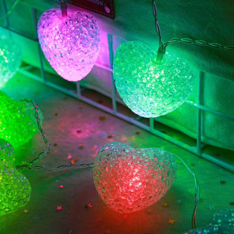 1.2m LED Love Flashing String Lights Waterproof Battery Box Decoration Lights(10 Lights Color)