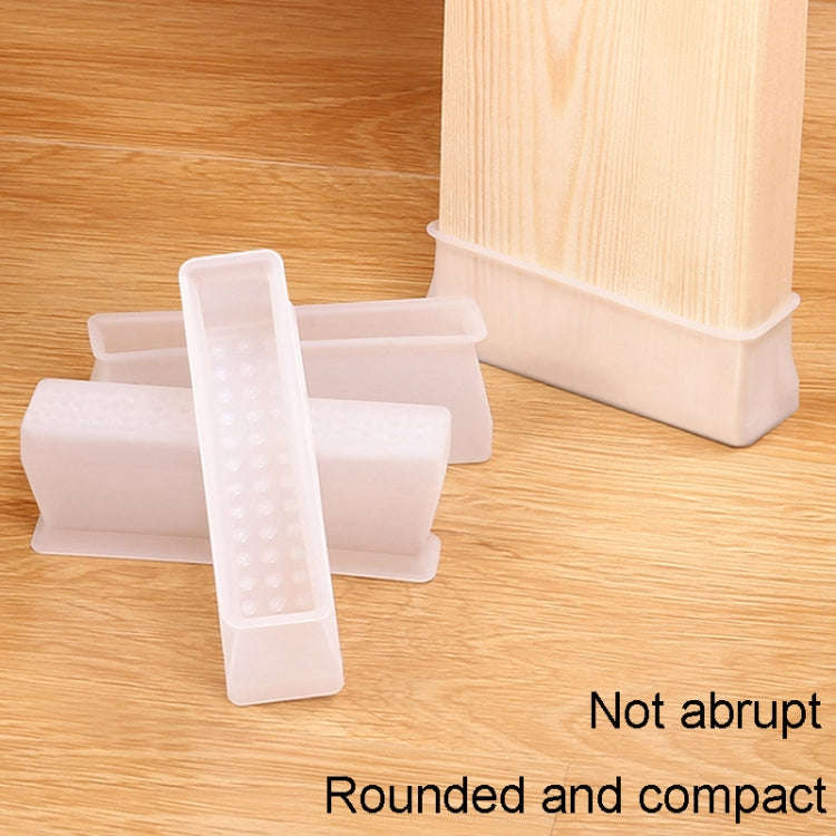 4pcs /Set Childrens Bed Feet Silicone Fixed Anti-Slip Mat Silent Wear-Resistant Bed Feet Protecto...
