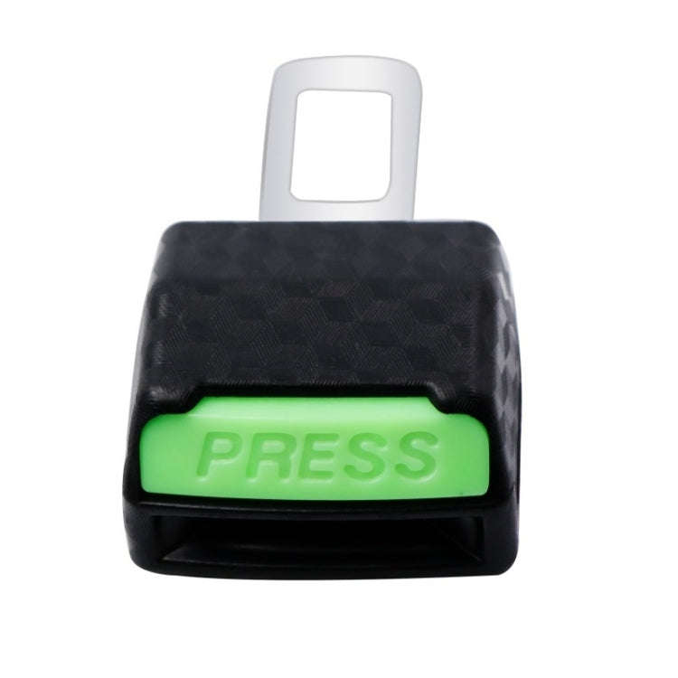 1pair Car Safety Belt Insert Head Limiter With Lock Tongue(Luminous Buckle)