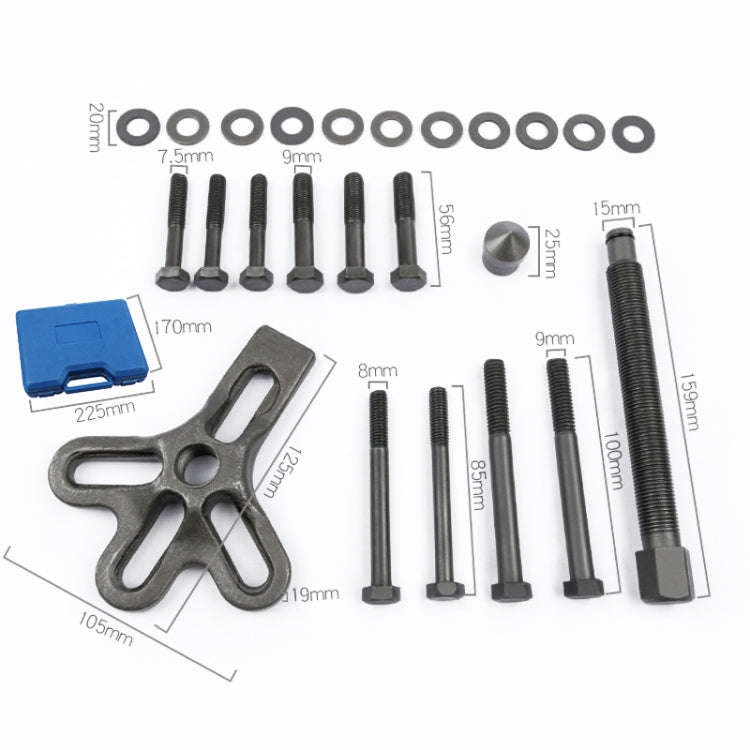 13pcs /Set 3 Claw Pama Steering Wheel Disassembly Device Auto Repair Tool(A Blue Plastic Box)