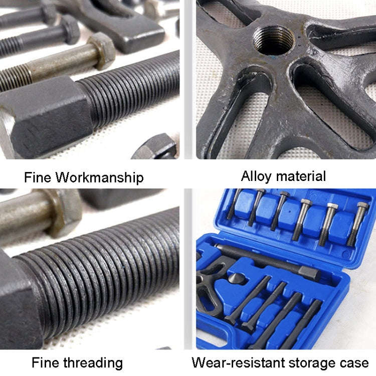 13pcs /Set 3 Claw Pama Steering Wheel Disassembly Device Auto Repair Tool(A Blue Plastic Box)