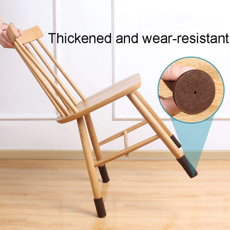 4pcs /Set Non-Slip Table And Chair Protectors Silent And Wear-Resistant Table Pads(Light Brown)