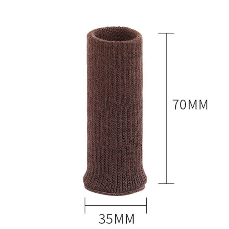 16pcs /Set Non-Slip Table And Chair Protectors Silent And Wear-Resistant Table Pads(Dark Brown)