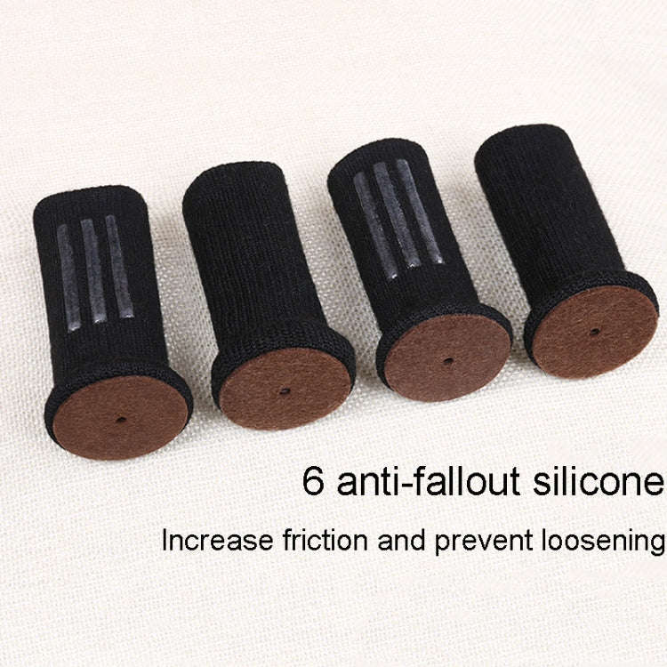 16pcs /Set Non-Slip Table And Chair Protectors Silent And Wear-Resistant Table Pads(Dark Brown)