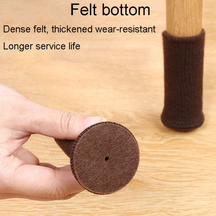 4pcs /Set Non-Slip Table And Chair Protectors Silent And Wear-Resistant Table Pads(Light Brown)