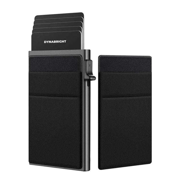 Slim Metal Wallet Pop Up Credit Card Holder RFID Blocking Men Business Card Clip(Black)