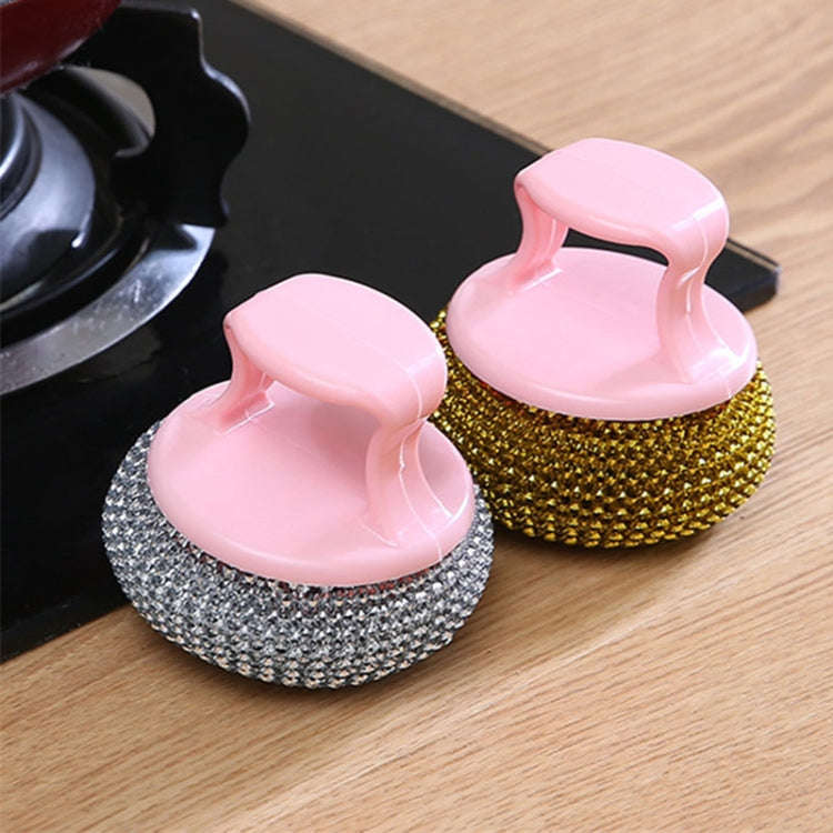 Removable Cleaning Wire Ball Kitchen Pot And Dish Brush(Random Handle+Ball)