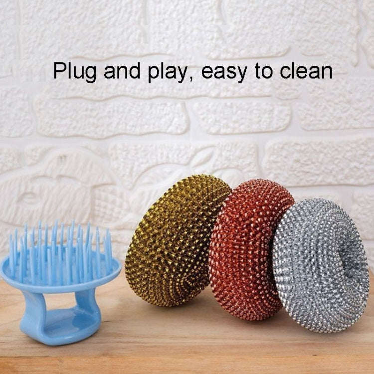 Removable Cleaning Wire Ball Kitchen Pot And Dish Brush(Random Handle+Ball)