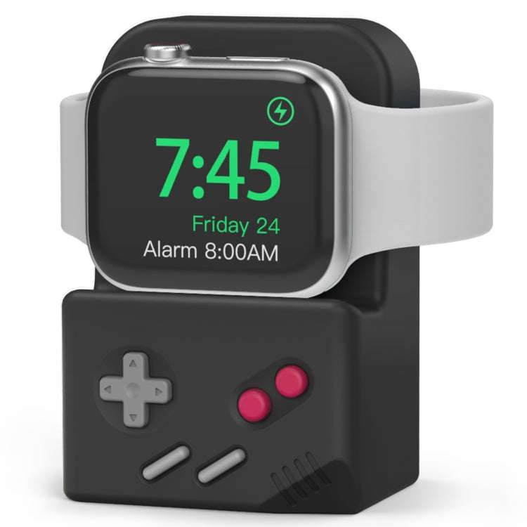For Apple Watch Silicone Charging Stand Charging Base Storage Stand Without Charger(Black)