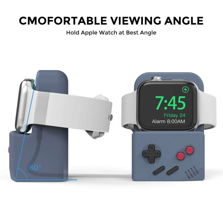 For Apple Watch Silicone Charging Stand Charging Base Storage Stand Without Charger(Grey)