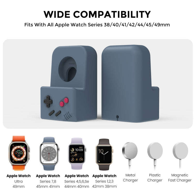 For Apple Watch Silicone Charging Stand Charging Base Storage Stand Without Charger(Grey)
