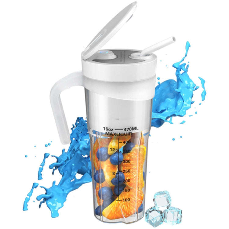 Portable Mini Electrical Extractors USB Charging Multifunctional Juicer(White)