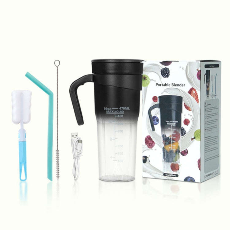 Portable Mini Electrical Extractors USB Charging Multifunctional Juicer(Black)