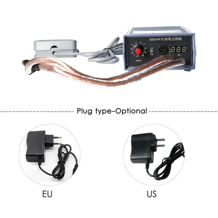 Portable 18650 Battery Spot Welder 5000W High Power Handheld Spot Welding Machine, Style: Automat...