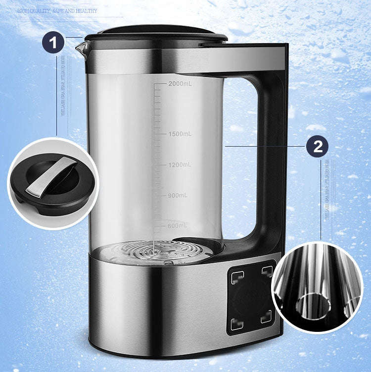 V8 2L Micro-electrolysis hydrogen-rich Water Machine Home Smart Cleaning Hydrogen-rich Kettle(US ...
