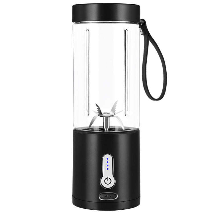 Portable Multifunctional USB Rechargeable Juice Extractor Cup Mini Electrical Juicer(Black)