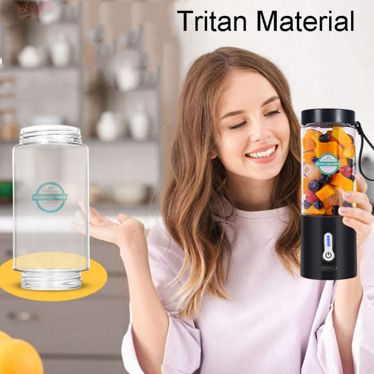 Portable Multifunctional USB Rechargeable Juice Extractor Cup Mini Electrical Juicer(Black)