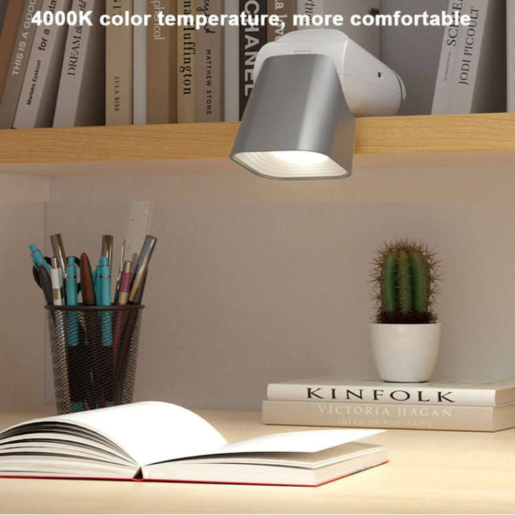 Multifunctional Reading Desk Lamp Flashlight Wall Mounted Bedside Lamp Folding Camping Lamp(White)