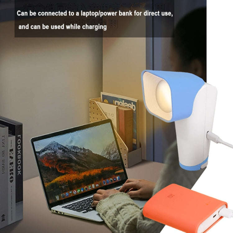 Multifunctional Reading Desk Lamp Flashlight Wall Mounted Bedside Lamp Folding Camping Lamp(White)